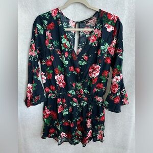 Ambiance Navy Women’s Romper NWOT